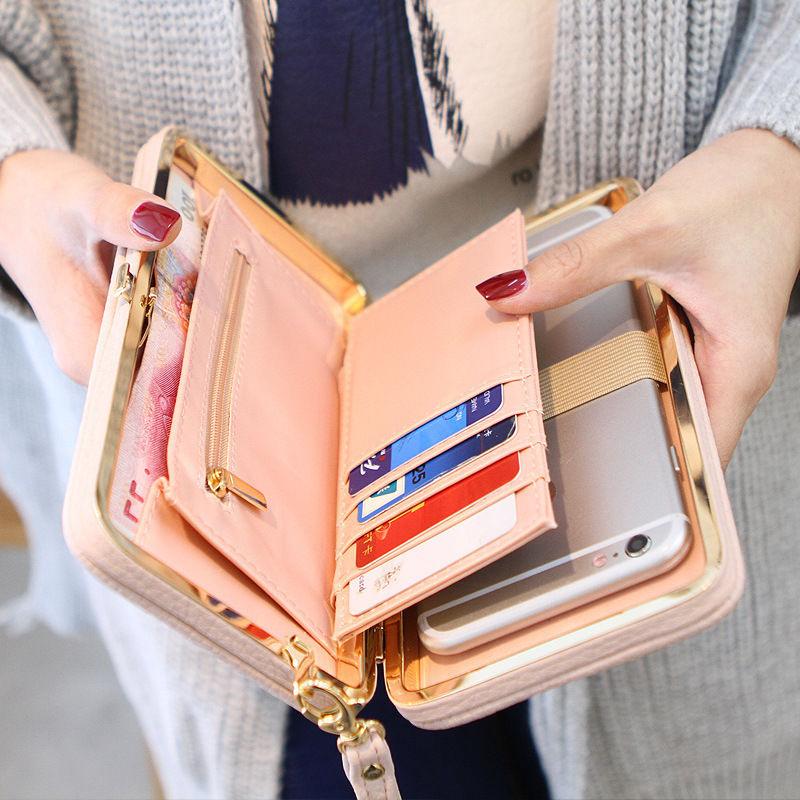 NEW  Women Big Wallet Purse Box Credit Card Holder Mobile phone holder handbag case