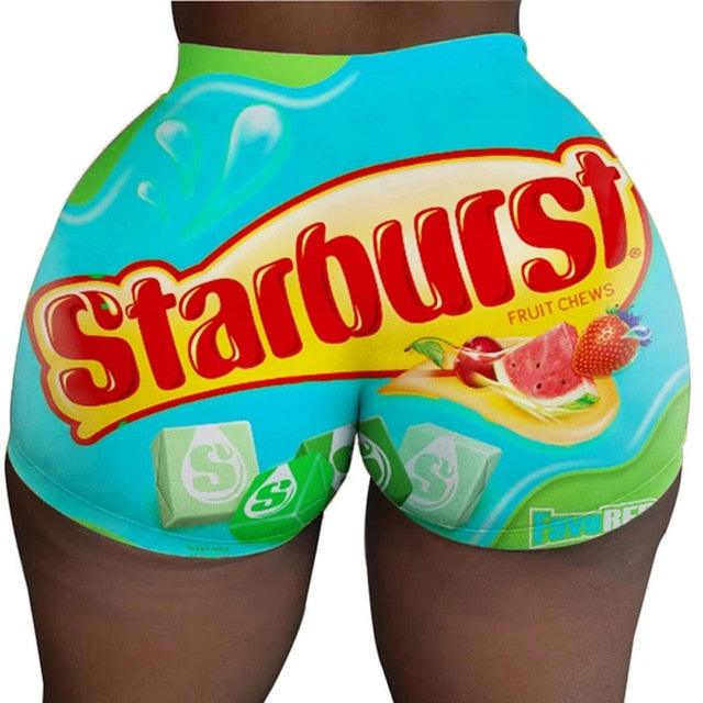 Summer Shorts Sexy Colorful Shorts Biker Shorts Workout Short Pants Letter Print Casual Shorts Bottom