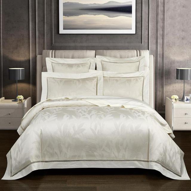 Luxury Jacquard Duvet Cover set  Premium Egyptian Cotton King Queen 4/6Pcs Bedding set Comforter Cover Bed sheet