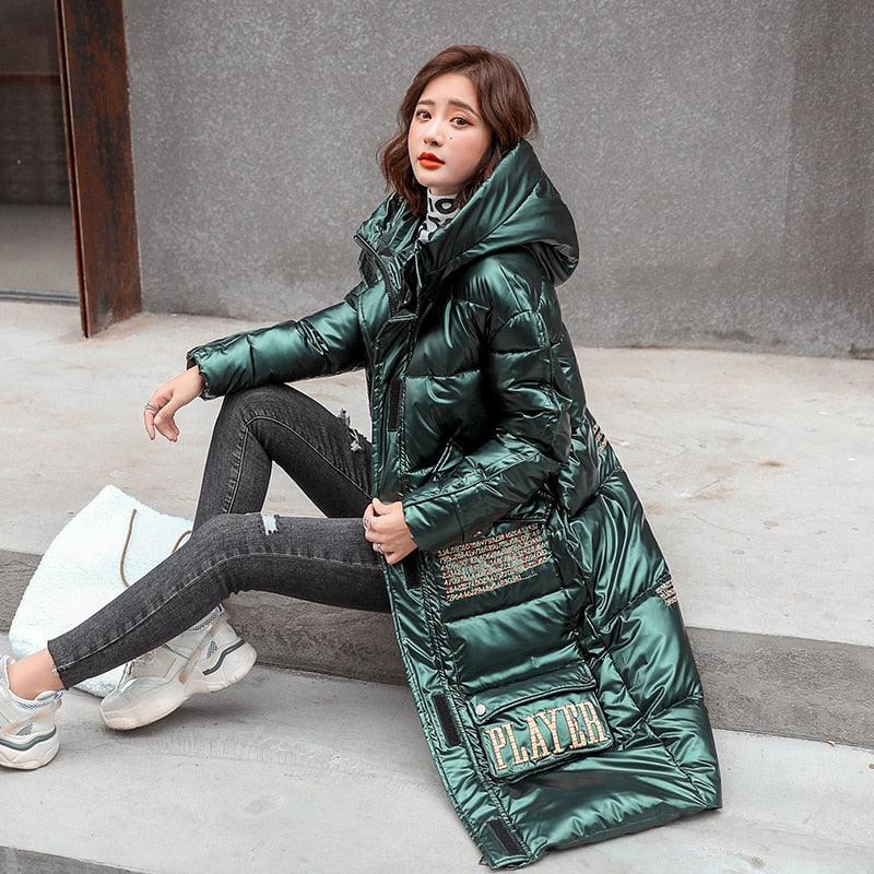 Women Long Winter Coat with Hood Women&
