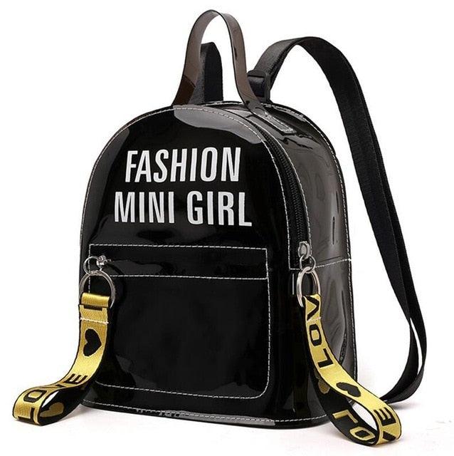 Women Mini Size Clear Transparent Backpack Student School Backpack Travel Bag Mochila Feminia