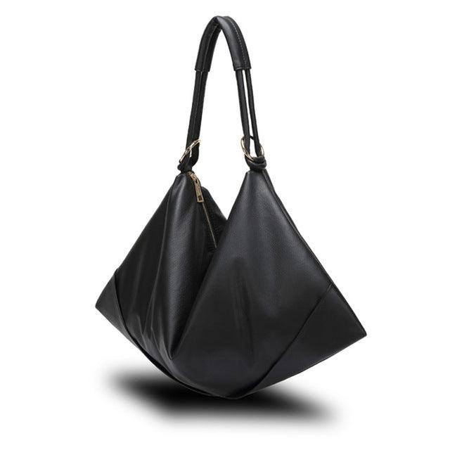 Large Slight Women Hobo Leather Shoulder Bag Fashion Big Casual Black Leisure Shopping Bags Sac A Main Femme De Marque Bolsa