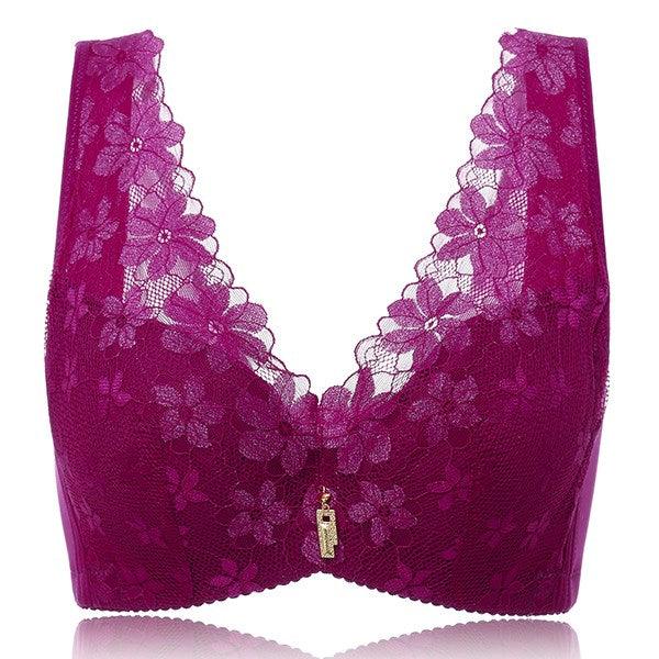 Women Sexy Push Up Bra Flower Lace Underwear Brassiere Underwire Full Cup Bras Seamless Lingerie Thin Vest Bras