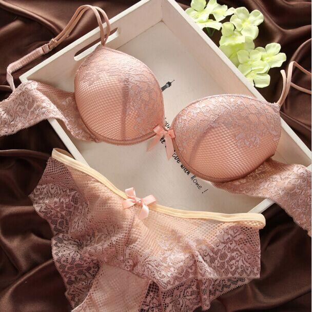 New Womens Sexy Underwear Satin Print Lace Embroidery Bra Sets Panties