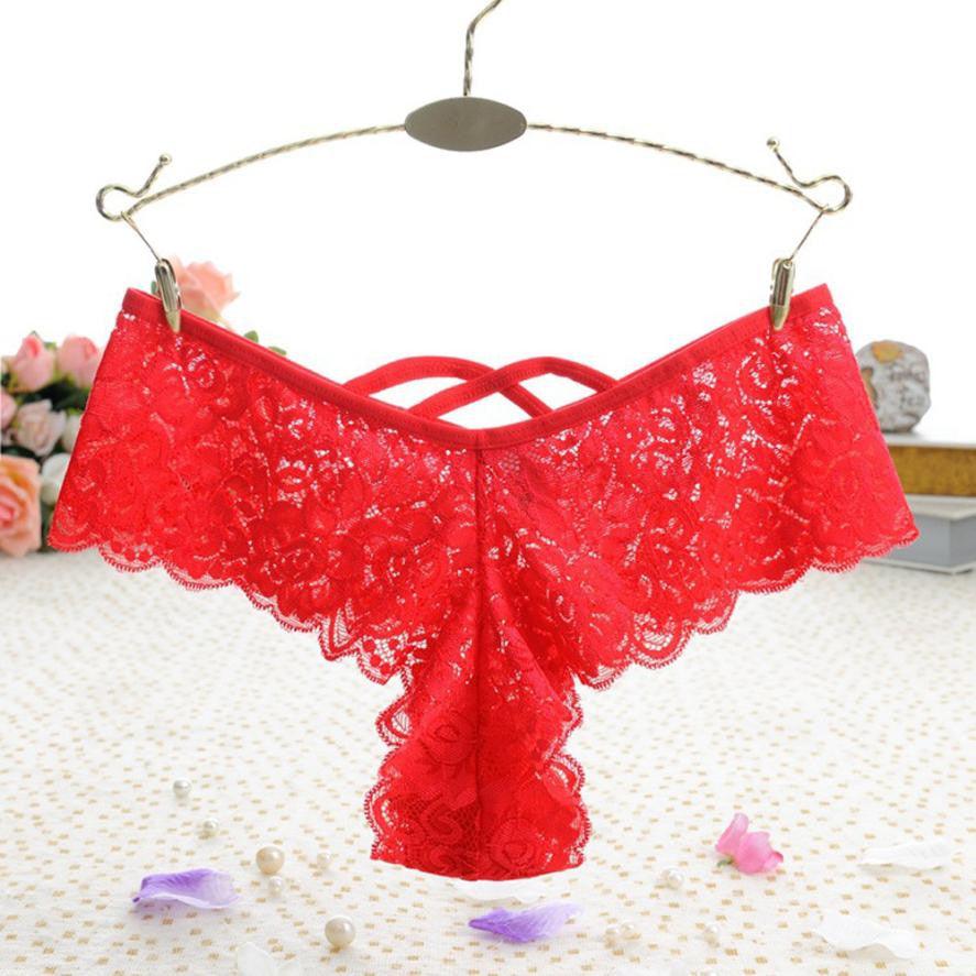 Women  Sexy Lace Panties Seamless Cotton Briefs Hollow low-Rise Ladies Underwear High Quality