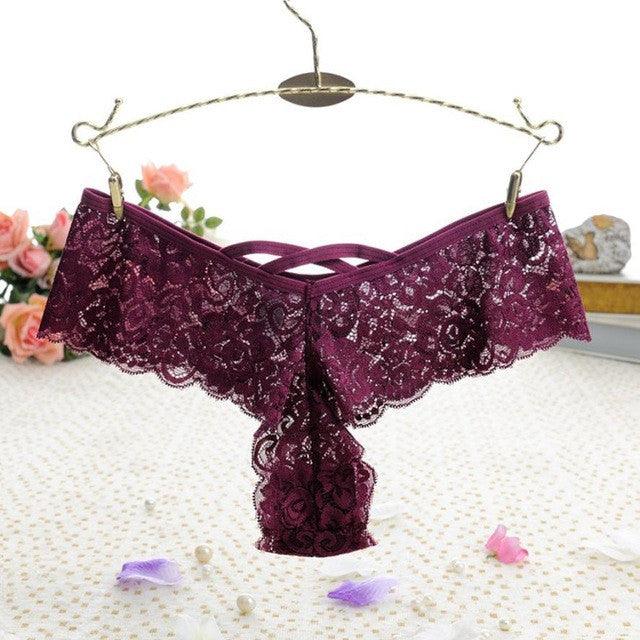Women  Sexy Lace Panties Seamless Cotton Briefs Hollow low-Rise Ladies Underwear High Quality