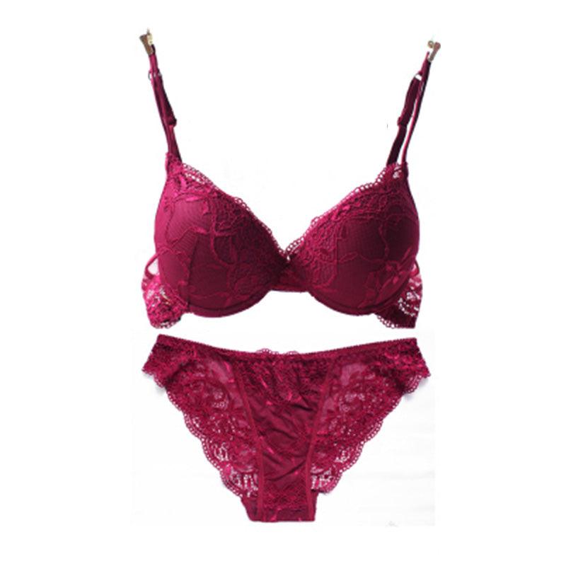 Sexy Fashion charming lace bra gather together Shape Wear women bra set Comfortable Underwear