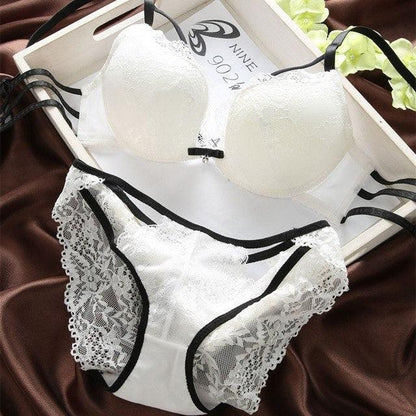 T-BOO Underwear Set Bra Set Women Lingerie Bra &amp; Briefs Set Sexy Intimate Brassiere Panties Lace Push Up Thin Lingerie