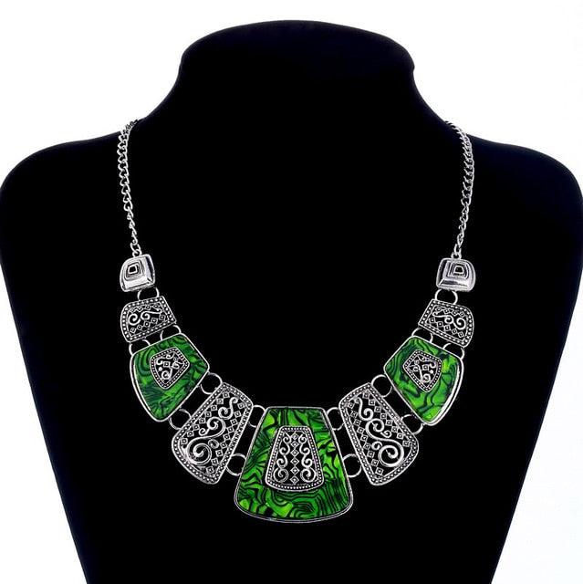 Bohemia Ethnic Necklace & Pendant Multi Layer Beads Jewelry Vintage Statement Long Necklace Women Handmade Acrylic Jewelry