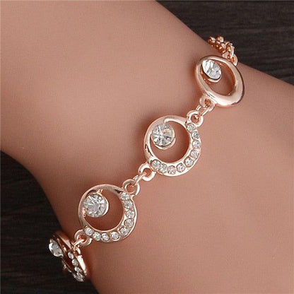TBOO Luxury Golden Plated Charm Crystal Cubic Zircon Opal Stone Beads Bracelet For Women