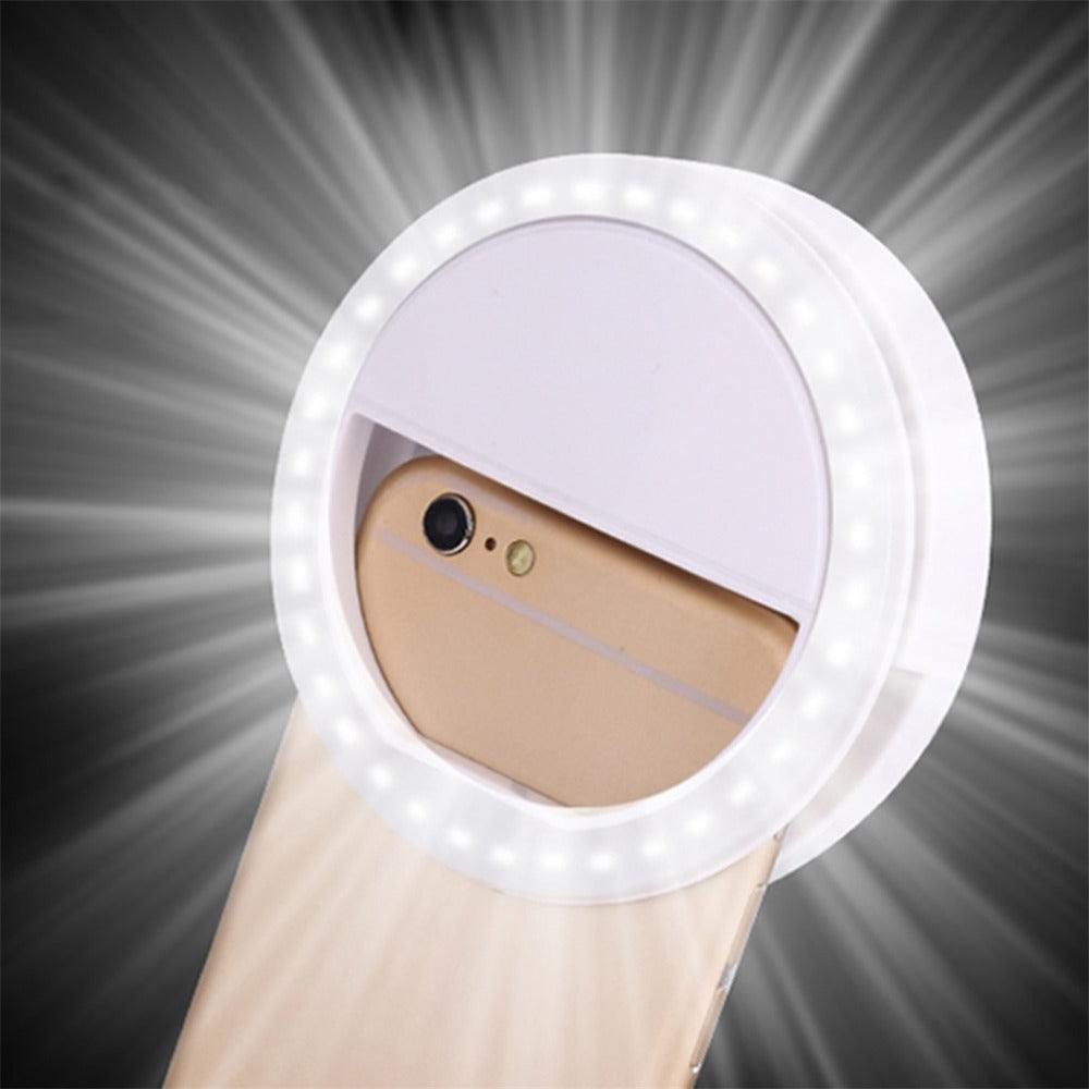T-BOO Selfie LED Mobile Phone Ring Light Clip Portable 36 LEDS Selfie Luminou Lamp s Ring For iPhone 8 7 6 Plus Samsung