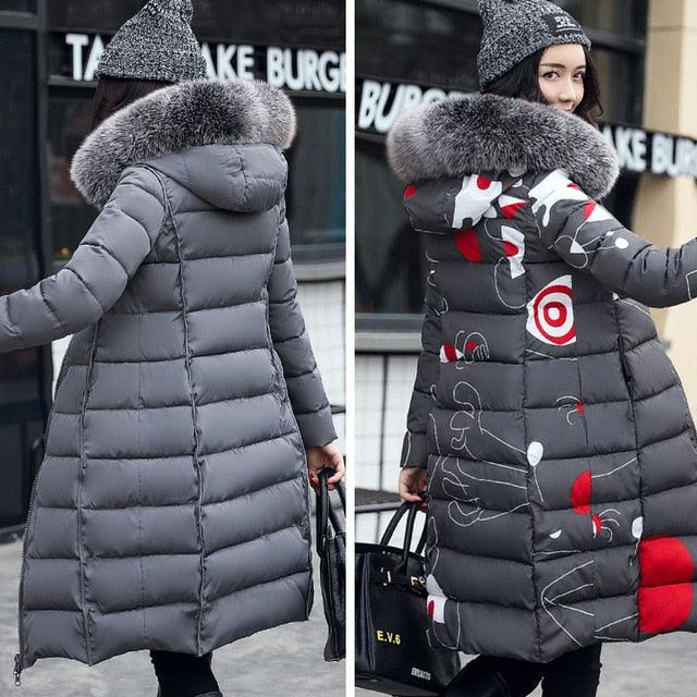 Woman Winter Coat with fur hood Women&