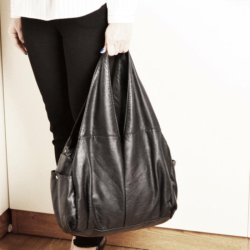 New Burlie PU Washed Handbags Women Shoulder Bags Hobos Handbag For Woman soft Messenger satchel Bags Women Leather casual tote