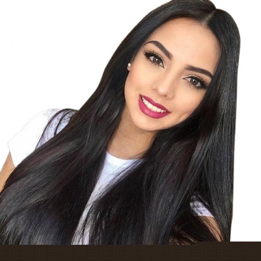 T-BOO Brazilian Straight Full Lace Wigs With Baby Hair Pre Plucked Hairline 180% Glueless Human Hair Wigs