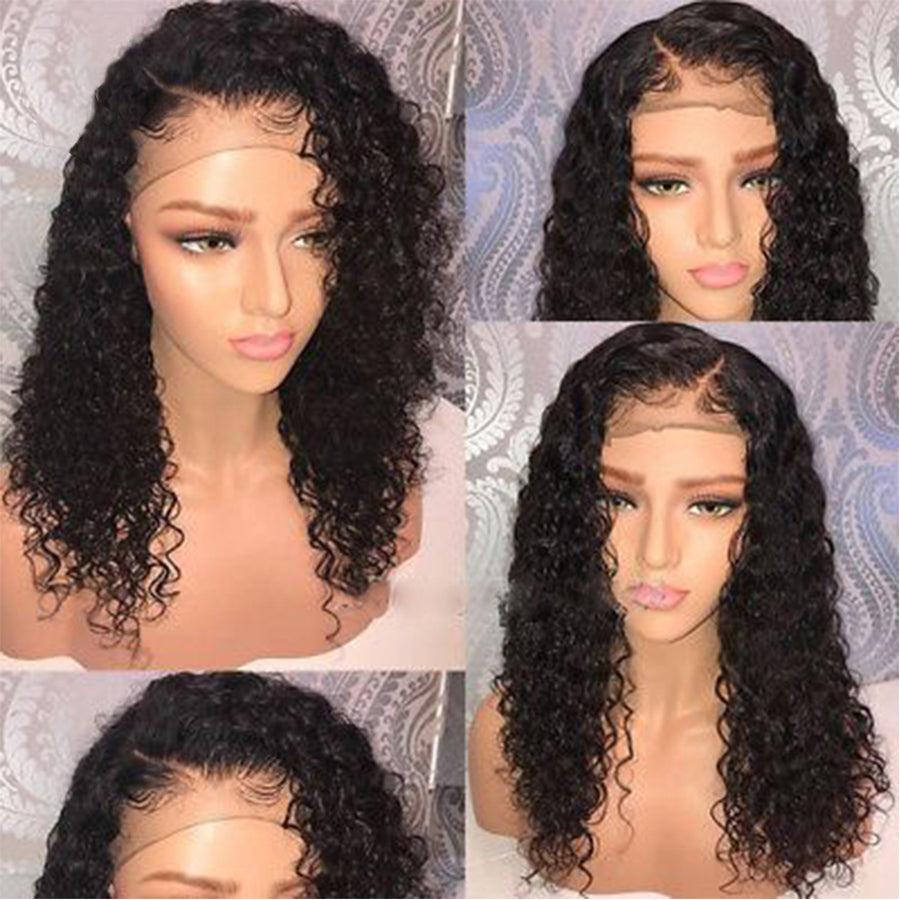 Peruvian Glueless Lace Front Human Hair Wigs Deep Curly Wigs With Baby Hair For Black Women Pre Plucked Natural Hairline