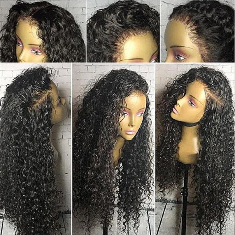T-BOO Glueless 360 Lace Frontal Wigs 180% Density Curly Human Hair With Baby Hair Remy