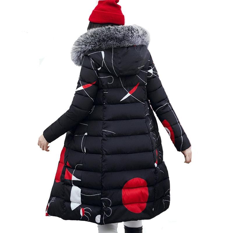 Woman Winter Coat with fur hood Women&