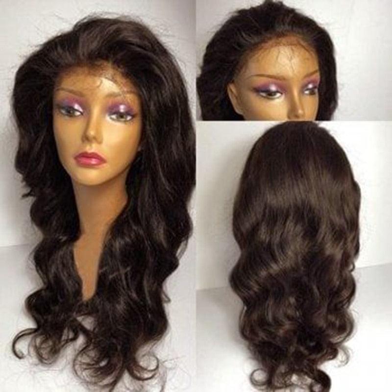 Glueless Body Wave  Full Lace Human Hair Wigs With Baby Hair Pre Plucked Wavy Wigs Brazilian Hair