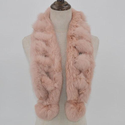 Soft and Luxurious Real Rabbit Fur Scarf -Stay Warm in Style with Our Premium Quality Winter Accessories - 100% Natural Rabbit Fur Warm and Soft BOGO FREE