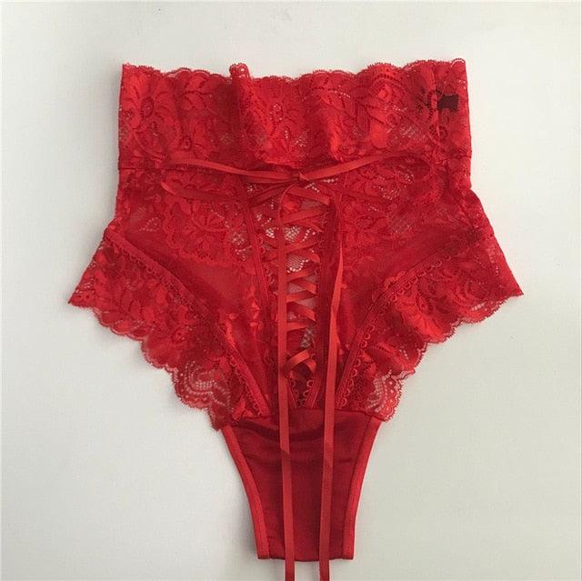 Sexy Women Thongs And G Strings High Waisted Sexy Lace Panties Hollow Out Underpants