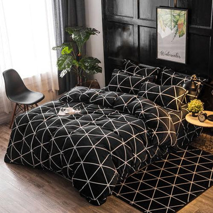 Gray Color 4 Pcs Queen Size Comforter Set Bedding Set High Quality cartoon Duvet Cove bed set for boys