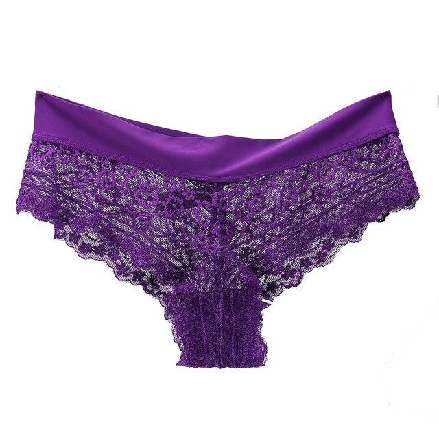 Women Sexy Thong Lace Embroidery Transparent Panty Mesh Hollow G-string Ladies Summer Low rise Breathable Seamless Underwear Hot