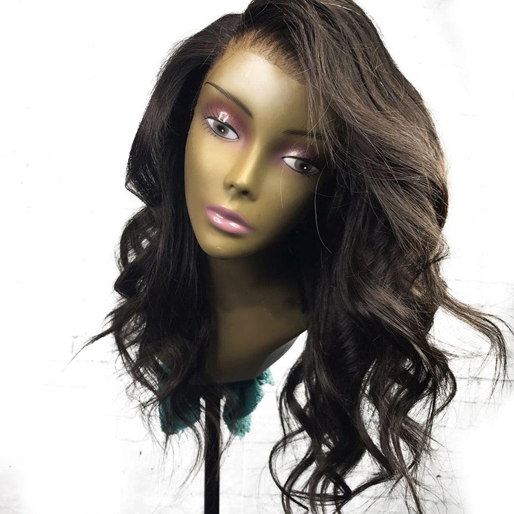 TBOO Full Lace Wavy Human Hair Wigs Brazilian Remy Hair Glueless Short Bob Human Hair Wig With Baby Hair For Black Women