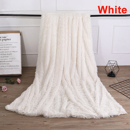 Bed Sofa Blanket Gift Super Soft Long Shaggy Fuzzy Fur Faux Fur Warm Elegant Cozy With Fluffy Sherpa Throw Blanket