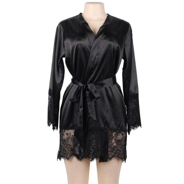 plus size silk dressing gown Taylor Eddie Womens Plus Size Silky Satin Kimono Robe Floral Long Bathrobe Wedding Sleepwear Dressing Gown, Black, 5X at Amazon Women's Clothing store