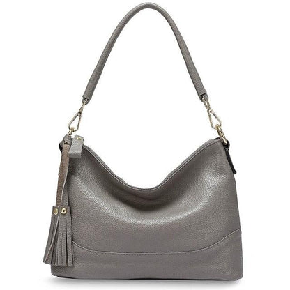 Women Fashion Hobos 100% Genuine Leather Handbag Lady Shoulder Bag Female Messenger Bags High Quality